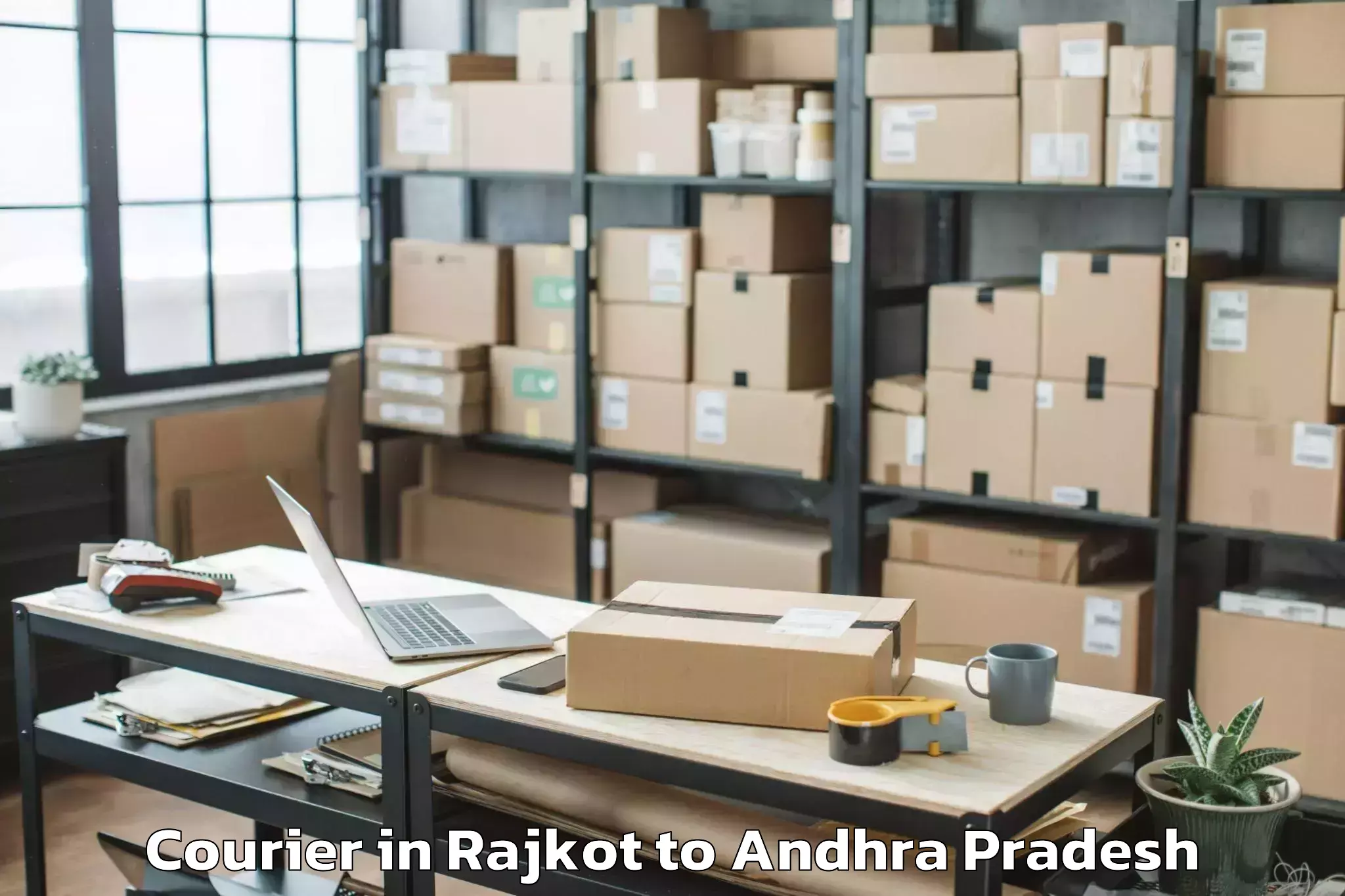 Reliable Rajkot to Simhadripuram Courier